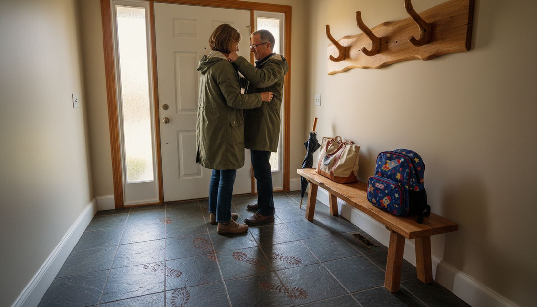 Couple uses custom entryway in Maryland home