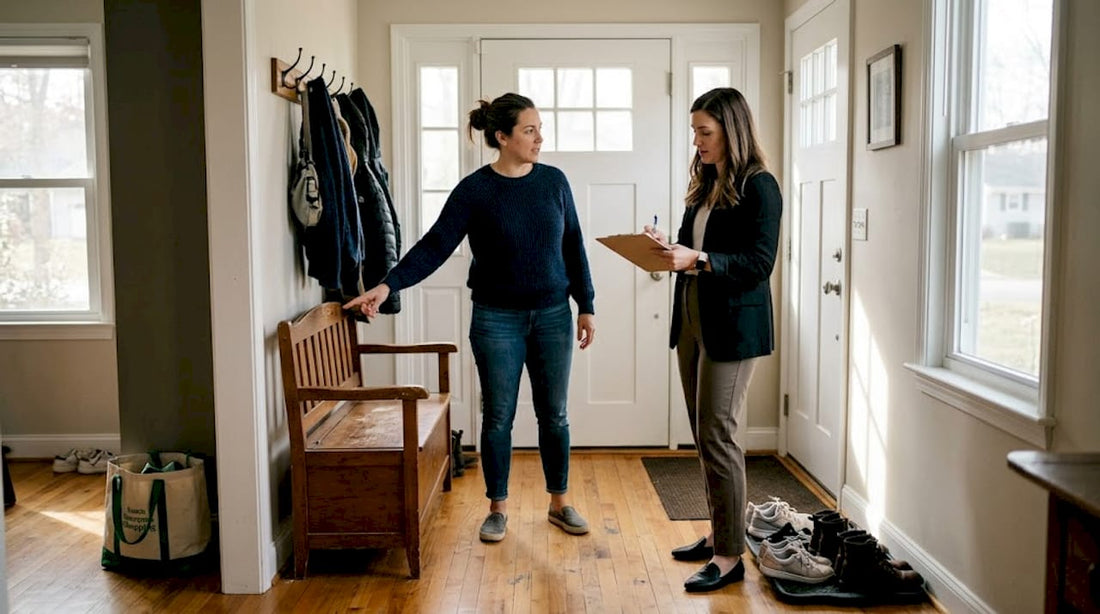 Maryland homeowner discusses entryway with designer