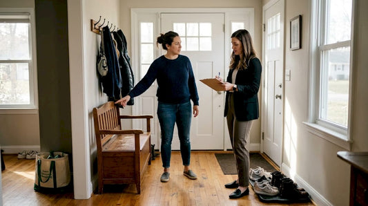 Maryland homeowner discusses entryway with designer