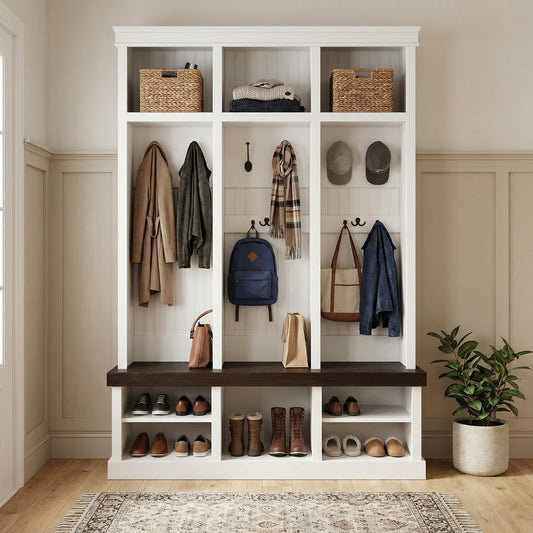 3 Cubby with 3 divisions mud Locker for entranceway